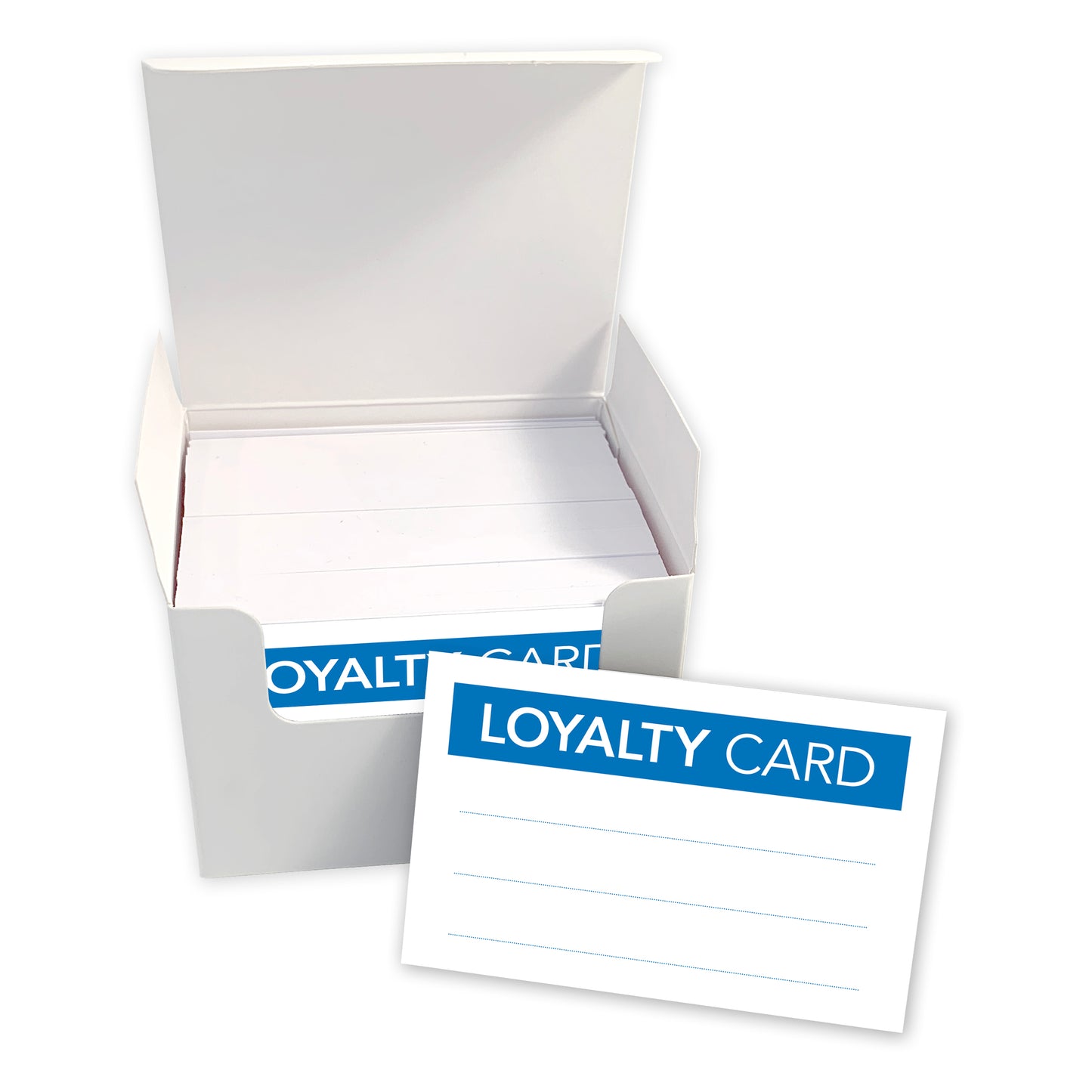 Loyalty Cards x 200 - White 300gsm Card - 85mm x 55mm (70086)