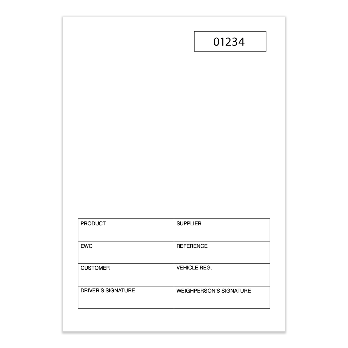 Weighbridge tickets for transport companies