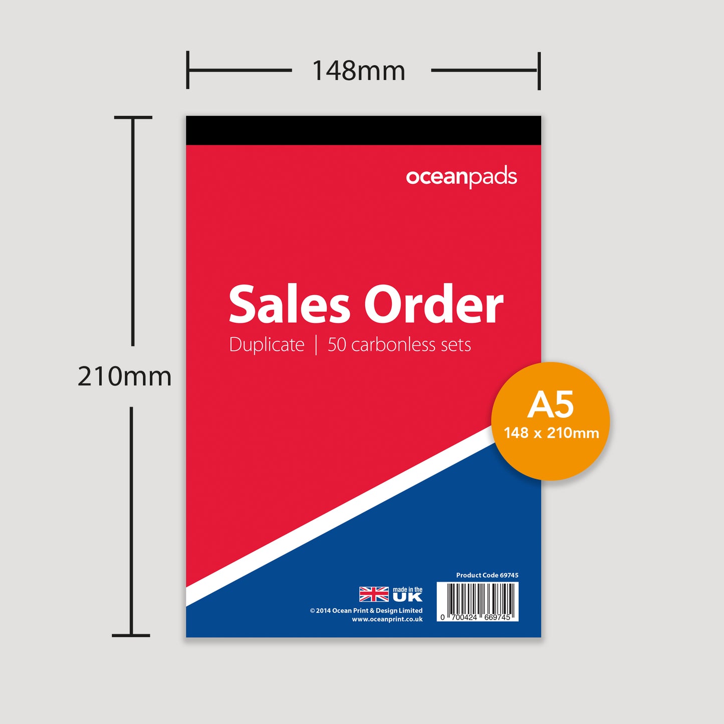 Sales Order Book, A5, 2-Part Duplicate, 50 Sets (69745)