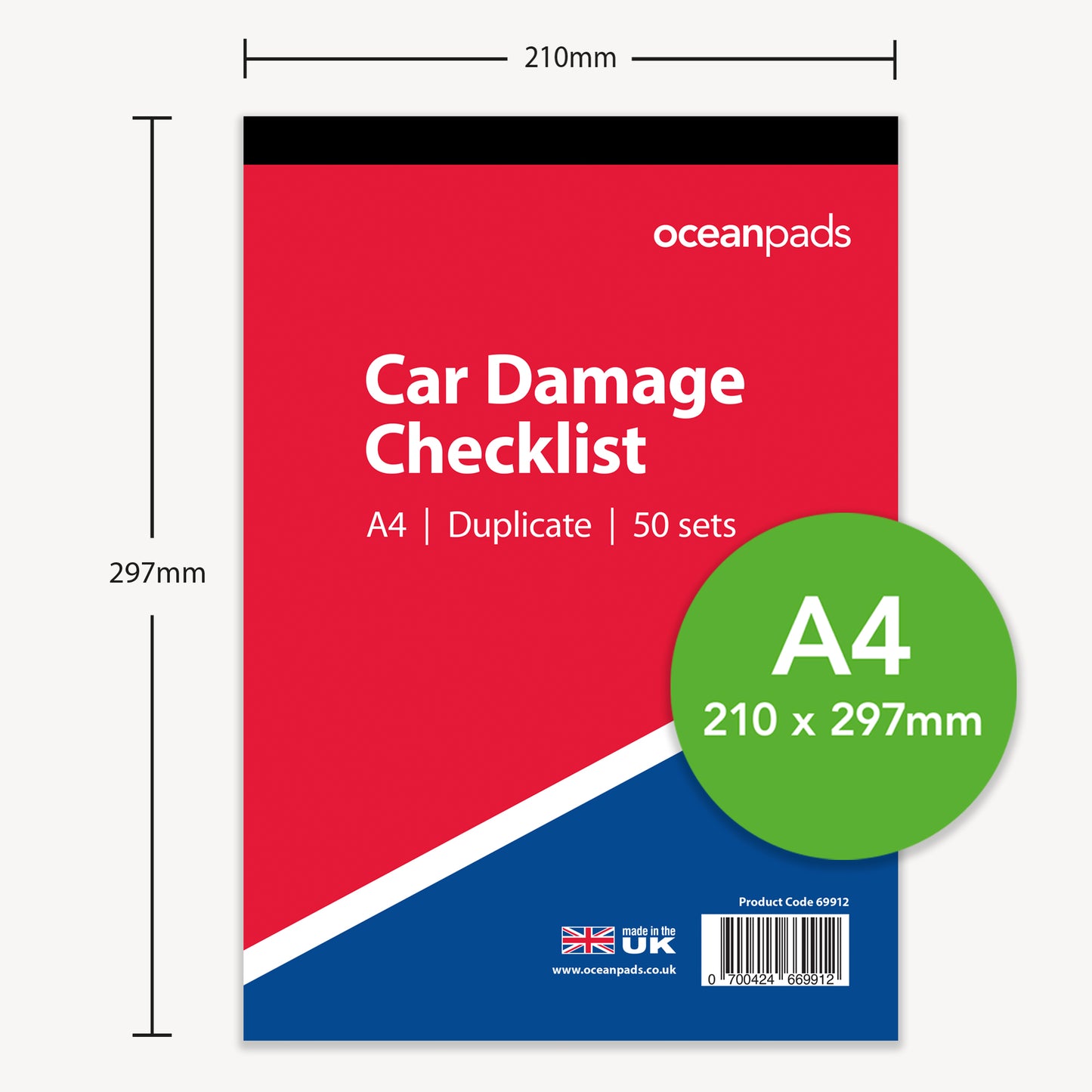 Car Damage Inspection Checklist Book A4 Duplicate (69912)