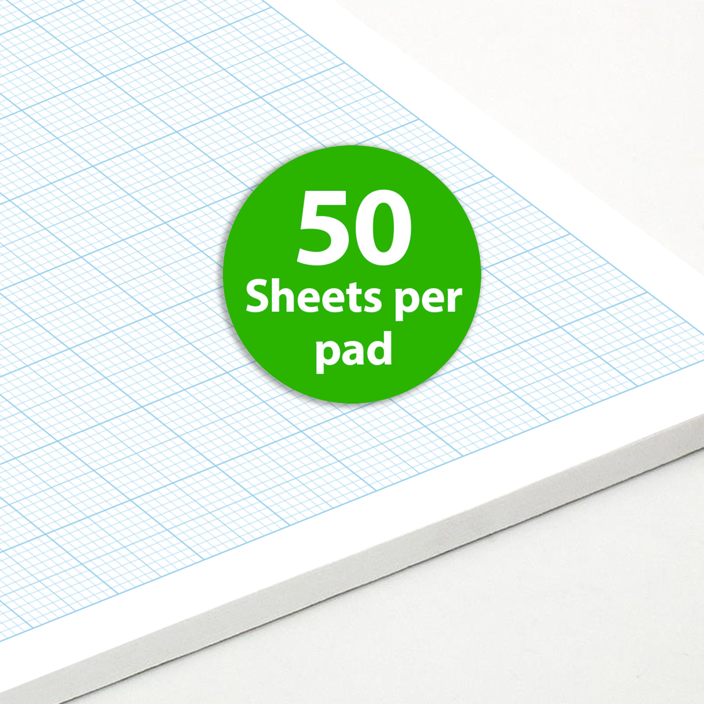 A4 Graph Pad 2-10-20mm Grid – 50 Sheets 90gsm Graph Paper – Technical Drawing, Plotting Graphs, Engineering & Drafting – Ocean Pads (70369)