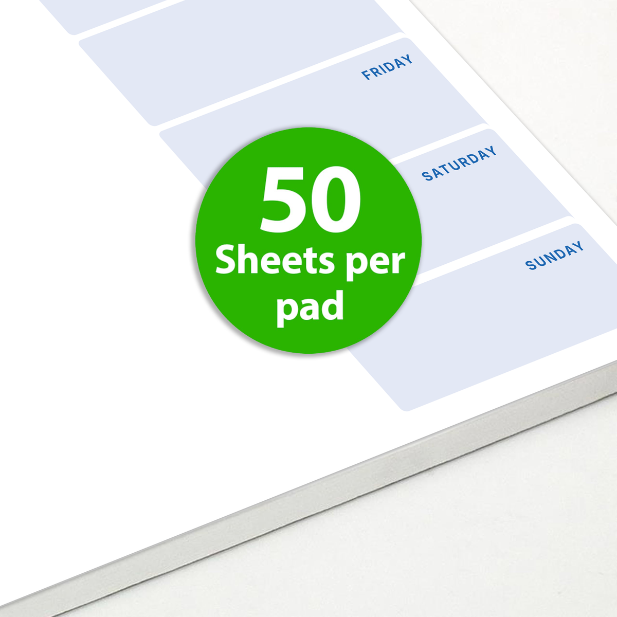 Days of the Week Desk Pad A3 – Weekly Planner with To Do List & Notes – 50 Sheets – 90gsm Premium Paper