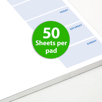 Days of the Week Desk Pad A3 – Weekly Planner with To Do List & Notes – 50 Sheets – 90gsm Premium Paper