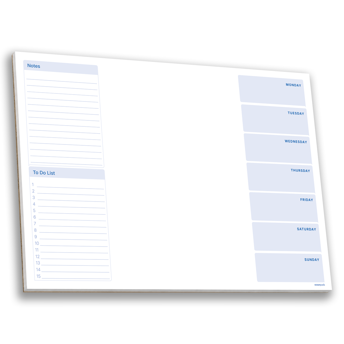 Days of the Week Desk Pad A3 – Weekly Planner with To Do List & Notes – 50 Sheets – 90gsm Premium Paper