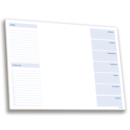 Days of the Week Desk Pad A3 – Weekly Planner with To Do List & Notes – 50 Sheets – 90gsm Premium Paper