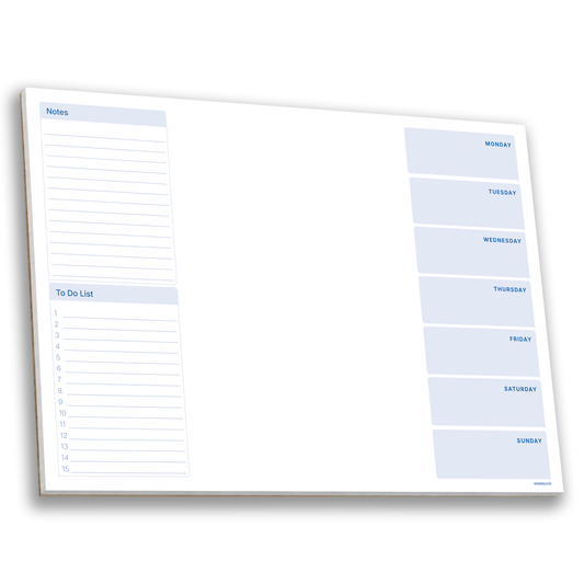 Days of the Week Desk Pad A3 – Weekly Planner with To Do List & Notes – 50 Sheets – 90gsm Premium Paper