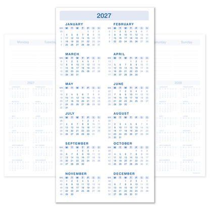 2 Year Calendar Desk Pad A3 – 2027–2028 Weekly Planner with To Do List & Notes – 50 Sheets – 90gsm Premium Paper