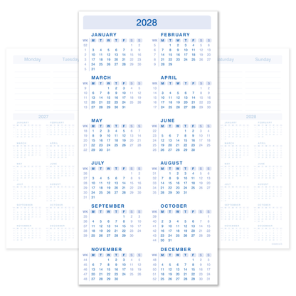 2 Year Calendar Desk Pad A3 – 2027–2028 Weekly Planner with To Do List & Notes – 50 Sheets – 90gsm Premium Paper