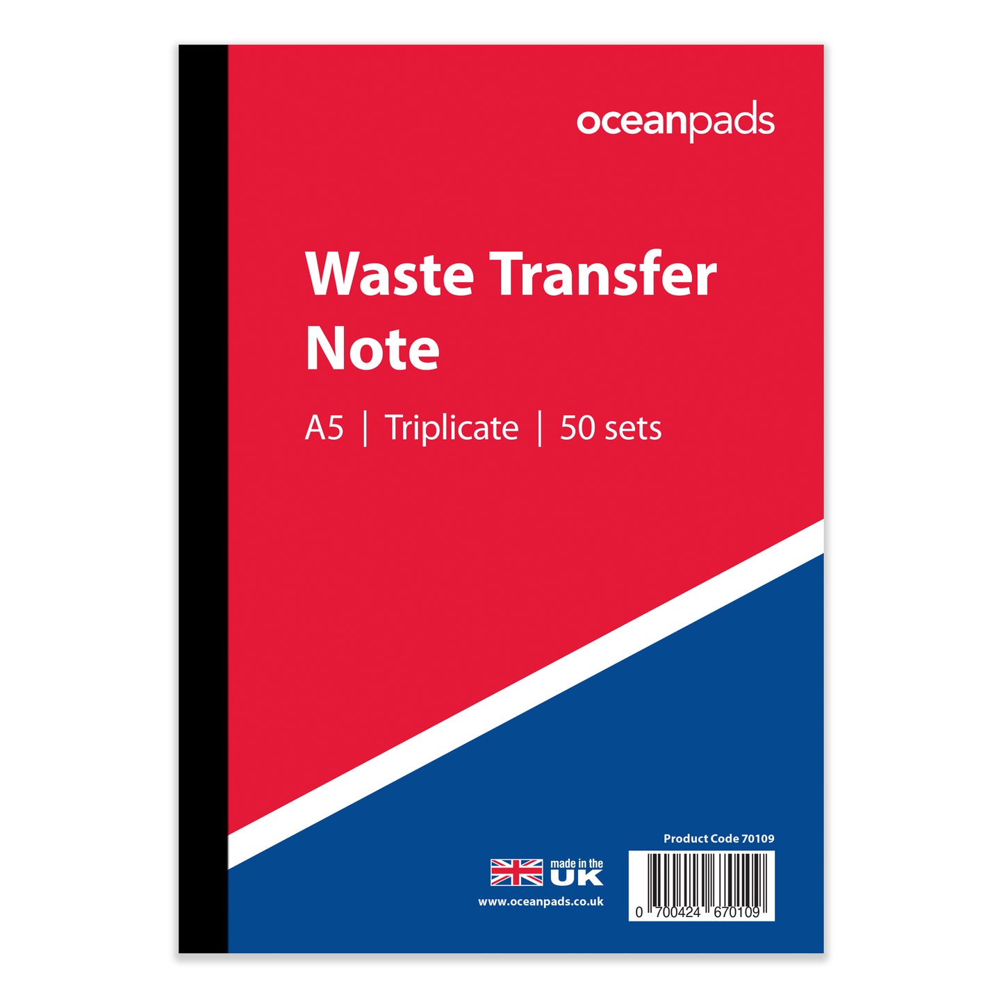 Ocean Pads Waste Transfer Note, A5, Triplicate (70109)