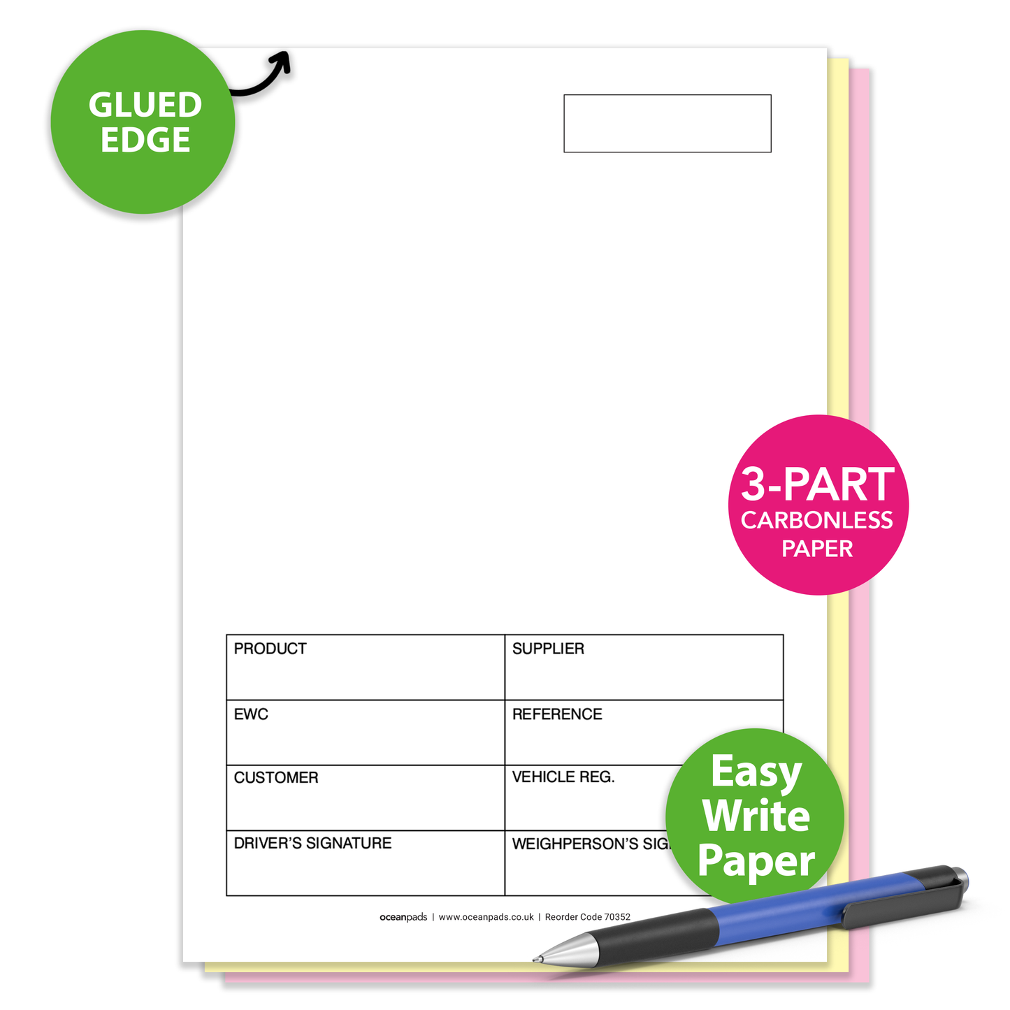 A5 Weighbridge Tickets – 3-Part NCR Carbonless Sets (Box of 1,000 Tickets)