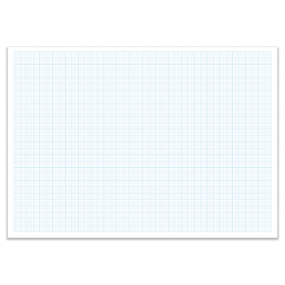 A3 Graph Pad 2-10-20mm Grid – 50 Sheets 90gsm Graph Paper for Technical Drawing, Plotting Graphs, Engineering & Drafting – Ocean Pads (70376)