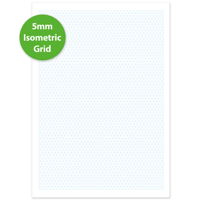 A4 Graph Pad 5mm Isometric Grid – 50 Sheets 90gsm Graph Paper for Technical Drawing, Engineering, Design & Drafting – Ocean Pads (70383)