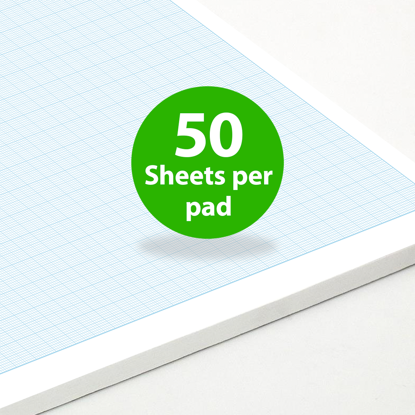 A3 Graph Pad x 50 Sheets of Smooth White 90gsm Paper with 1-5-10mm Graph. Ideal for Technical Drawing, Plotting graphs, Drafting Designs (Ref. 70390)