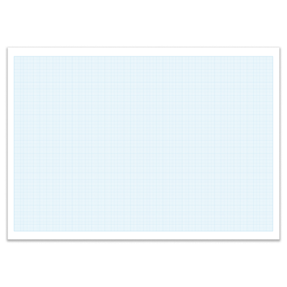 A3 Graph Pad x 50 Sheets of Smooth White 90gsm Paper with 1-5-10mm Graph. Ideal for Technical Drawing, Plotting graphs, Drafting Designs (Ref. 70390)