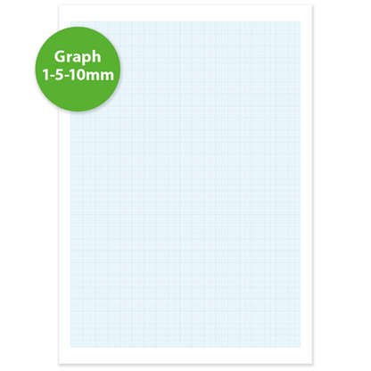 A4 Graph Pad 1-5-10mm Grid – 50 Sheets 90gsm Graph Paper for Technical Drawing, Plotting Graphs, Engineering & Drafting – Ocean Pads (70406)