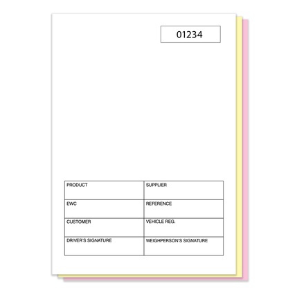 Weighbridge Tickets TRIPLICATE
