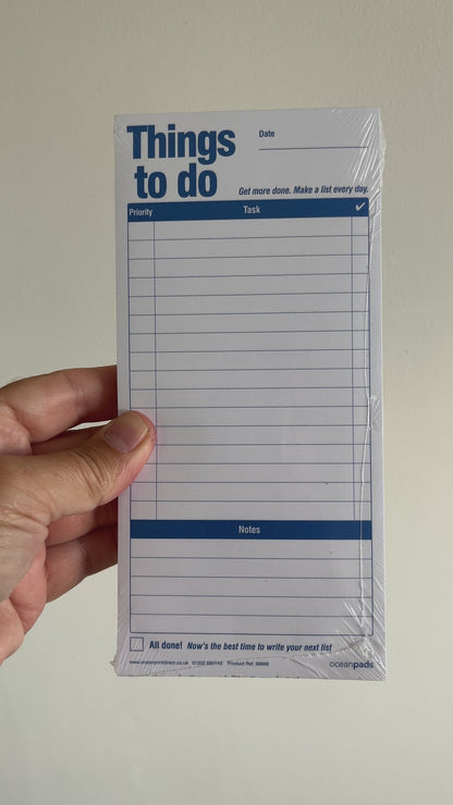 Things To Do Today Pad (Pack of 2), Portrait DL 99 x 210mm, (Ref. 69868)