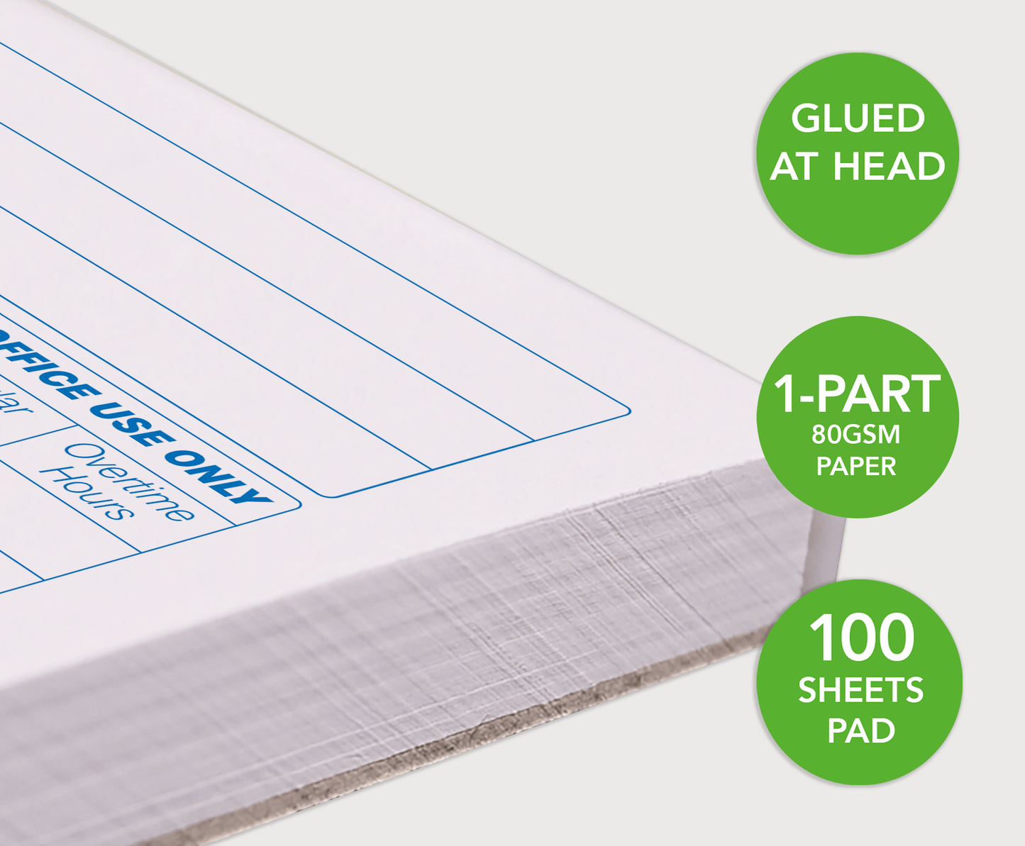 Weekly Employee Timesheet Pad, 1-Part 80gsm Paper (69530)