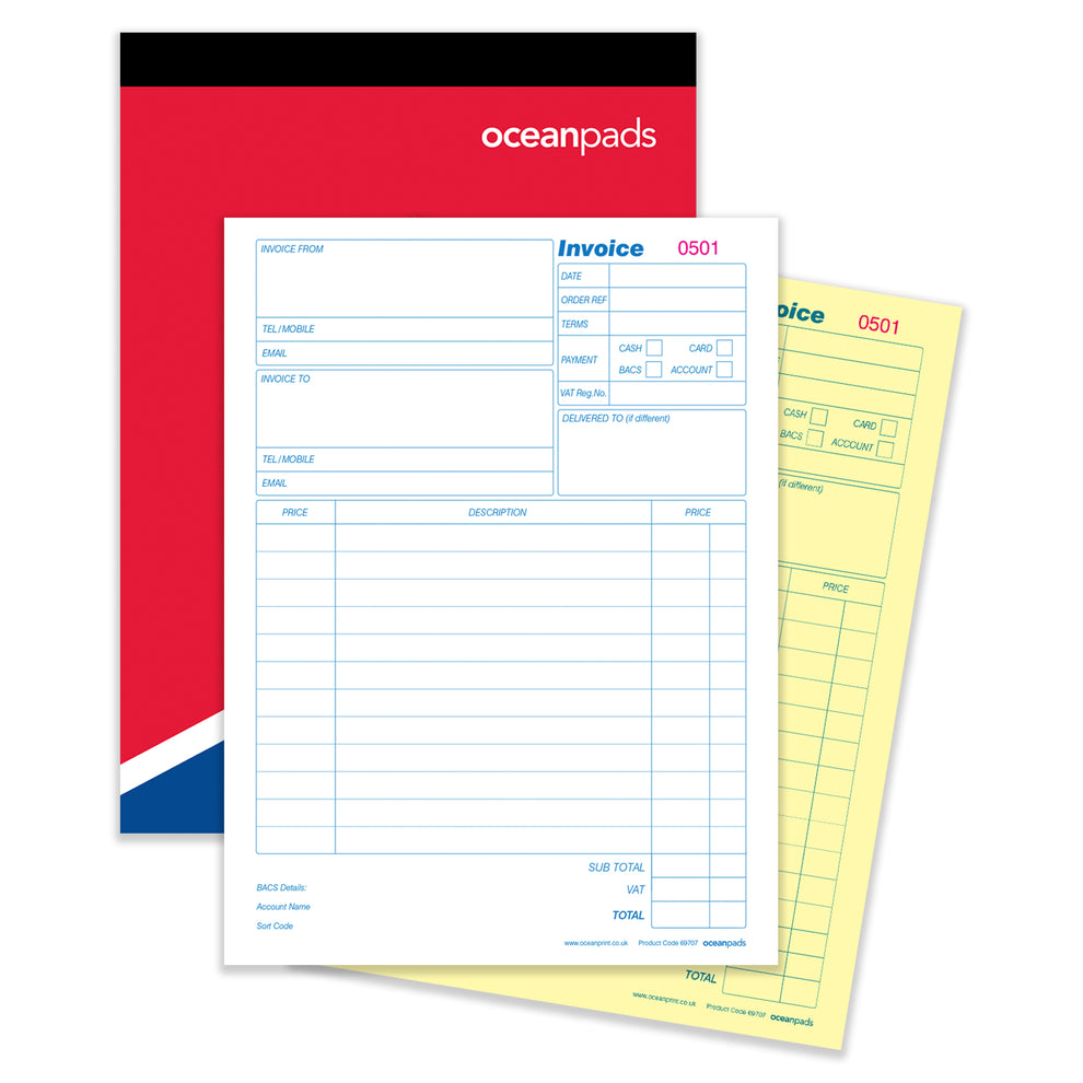 A4 Invoice Book Duplicate for Self Employed and Small Businesses ...