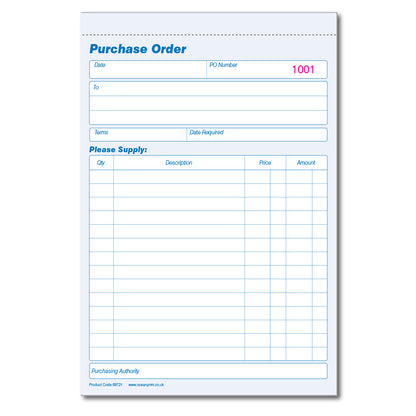 Purchase Order Book, A5, Duplicate (69721)