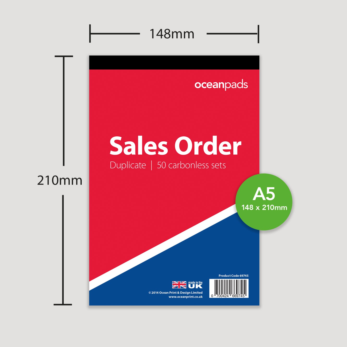 Sales Order Book, A5, 2-Part Duplicate, 50 Sets (69745)