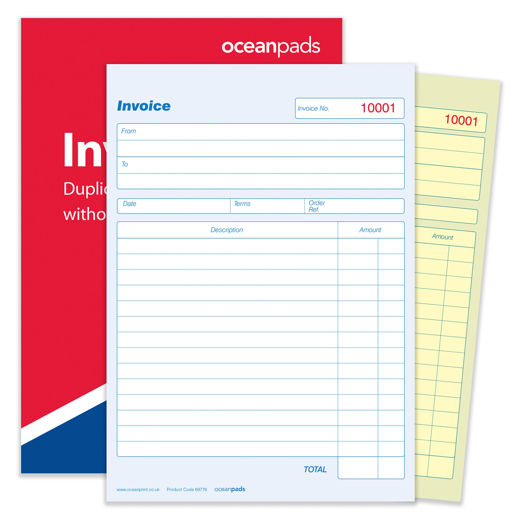 Invoice Book A5 Duplicate Without VAT for Small Business Self Employed ...