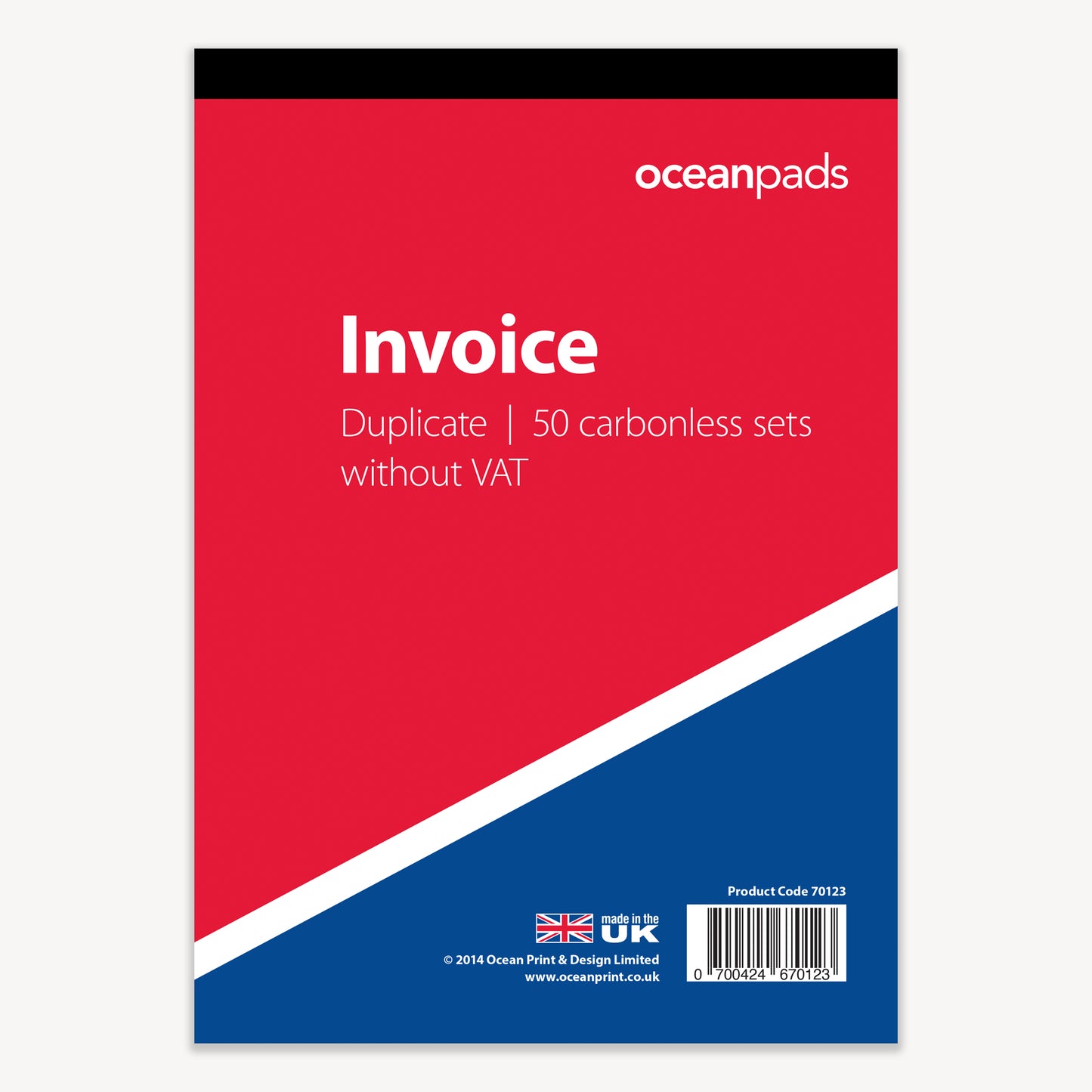 Large A4 Invoice Book Duplicate Without VAT (70123)