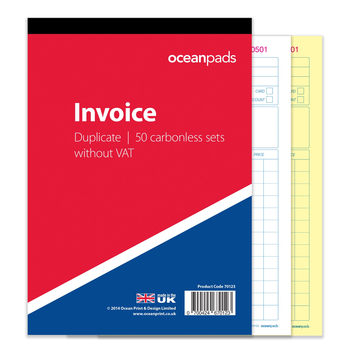 Large A4 Invoice Book Duplicate Without VAT (70123)