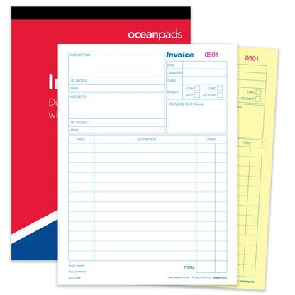 Large A4 Invoice Book Duplicate Without VAT (70123)