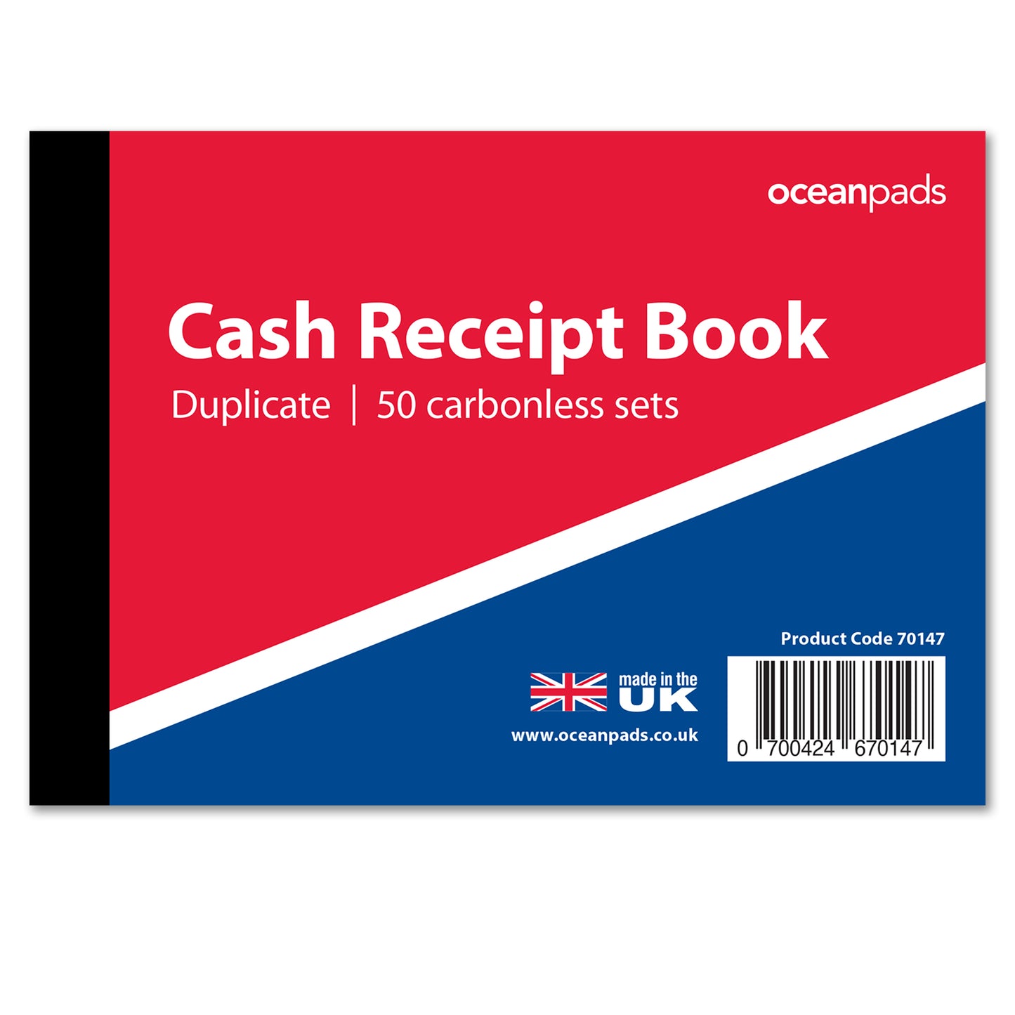 Cash Receipt Book for Small Businesses, Self Employed, Taxis, Schools, Charities (70147)