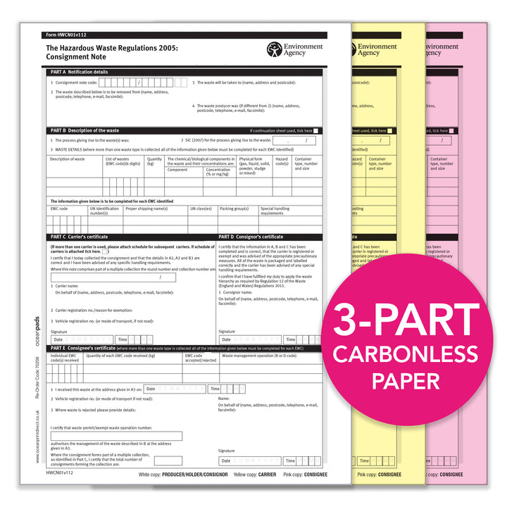 Controlled Duty of Care Waste Transfer Note Collection – Ocean Pads