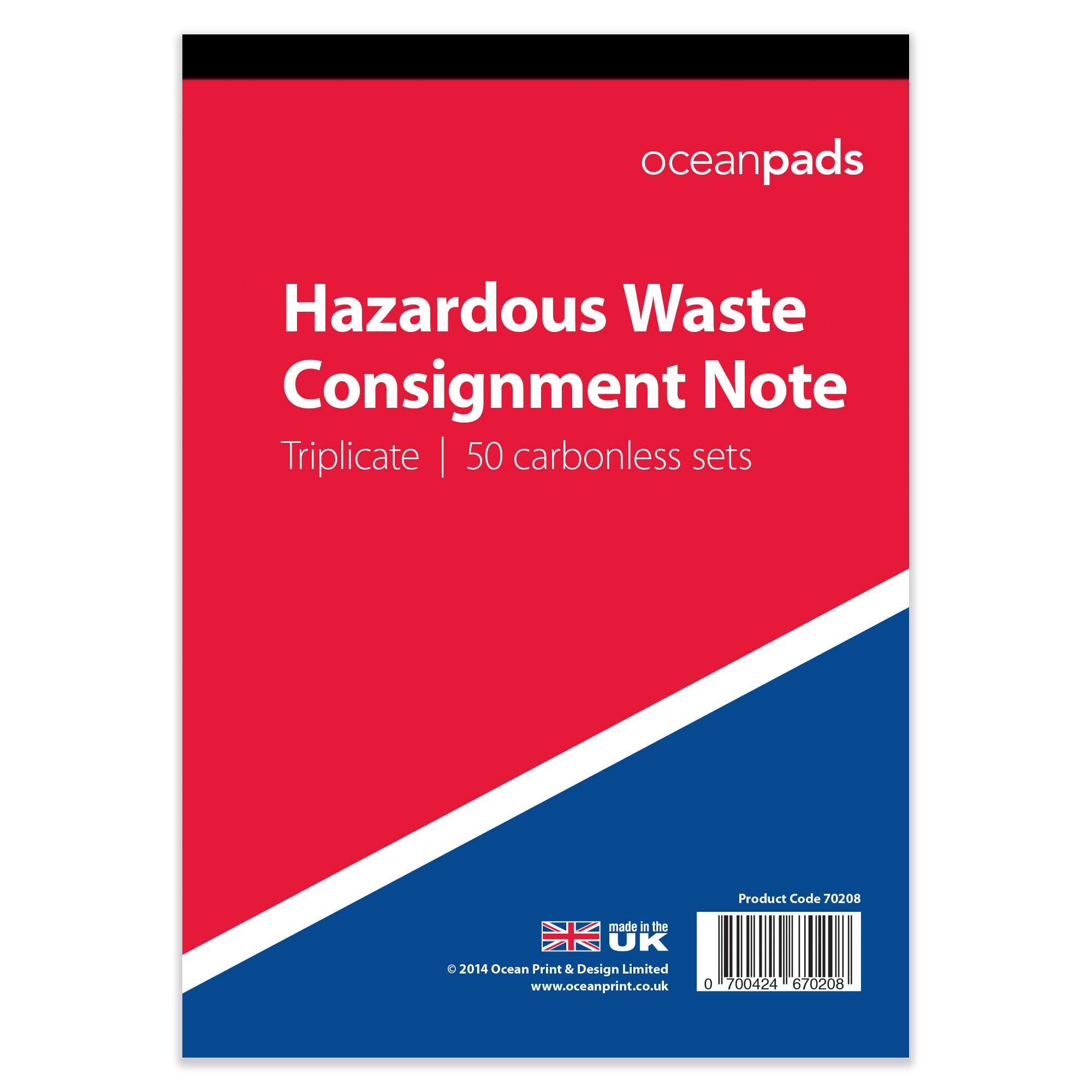 Environment Agency Hazardous Waste Consignment Note HWCN01v112 (70208 ...